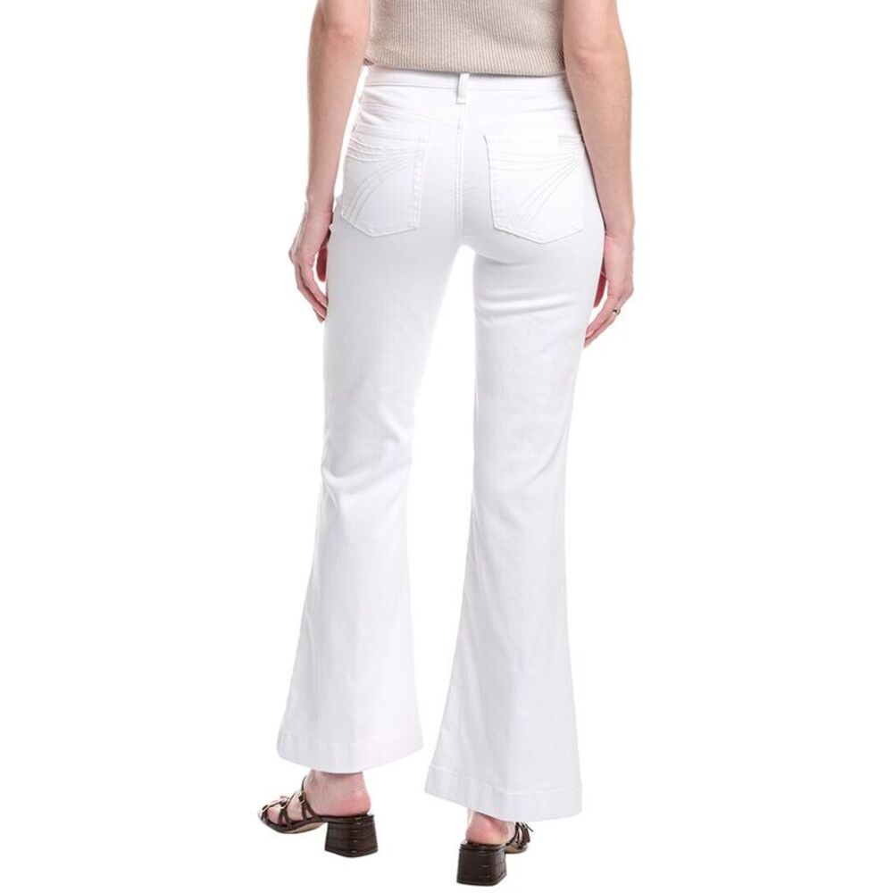 7 For All Mankind Womens  Dojo Casablanca Flare Leg Trouser Jean, White - Picture 2 of 3